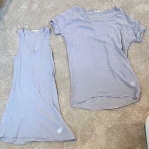 Gold hawk silk tank top and tshirt taupe color